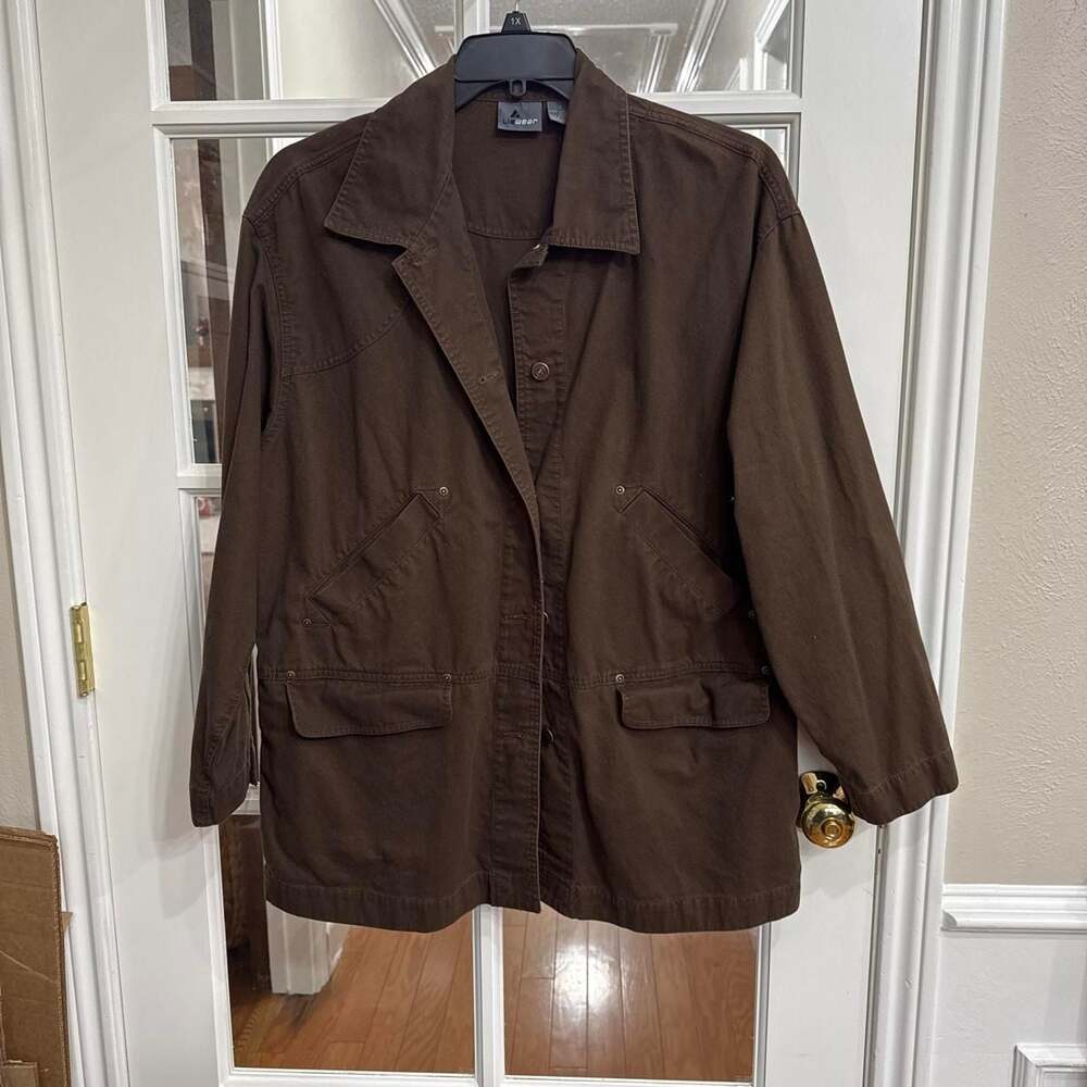 Lizwear Brown Utility Button-Up Jacket